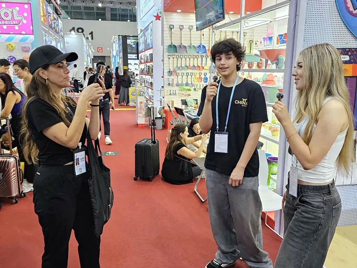 Inside a Canton Fair hall with the China Magic group