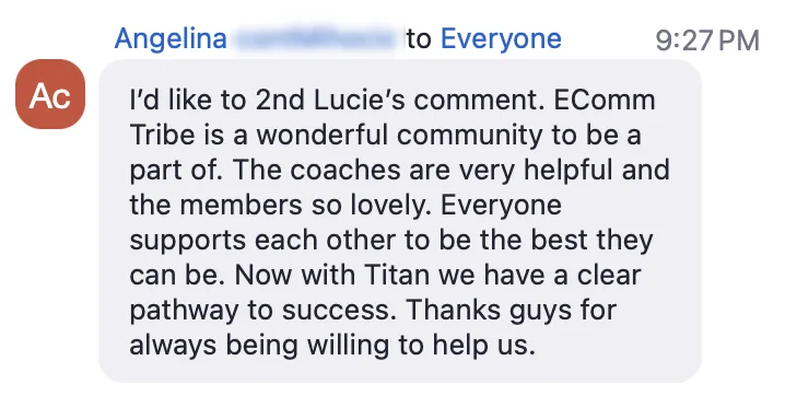 Angelina: a wonderful community with a clear pathway to success